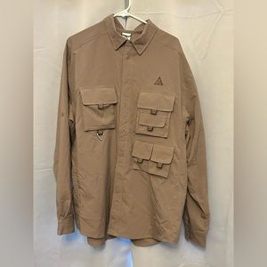 Nike ACG Jacket Shirt XL Dri-fit UV "Devastation Trail" Moon Fossil L/S